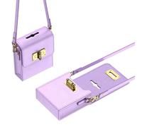 Sac à Dos de Rangement pour Samsung Galaxy Z Flip 4 avec Pochette pour téléphone, Sac à Dos de Rangement Pliable pour Z Flip 4 avec bandoulière, pour Samsung Z Flip 4/Flip 3, Violet