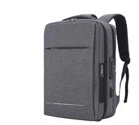 Sac à Dos de Recharge imperméable et antisismique de 15 Pouces de 17,3 Pouces pour Ordinateur Portable, Cartable de Voyage, 17,3 Pouces, airbag Anti-effraction Edition Deep Grey 14-15.6
