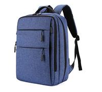 Sac à Dos de Recharge imperméable et antisismique de 15 Pouces pour Ordinateur Portable de 17,3 Pouces pour Sac à bandoulière pour Ordinateur de Poche, 15,6 Pouces, Bleu Plus
