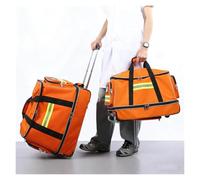 Sac à dos de secours avec châssis roulant, grand format pour interventions | Oxford 1200D déperlant, ouverture zippée complète, poches multiples, bandes réfléchissantes, bretelles rembourrées