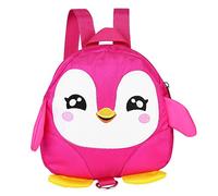 Sac à dos de sécurité pour la marche des bébés, enfants en bas âge, dessin animé mignon pingouin, cartable anti-perte avec laisse de sécurité pour petits garçons et filles âgés de (Pink)