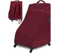 Sac à dos de siège de voiture avec roulettes pour voyage en avion - Résistant à l'eau - Sac de contrôle pour bébé - Housse de siège auto convertible pour voyage en avion - Rouge - Rembourré - Sécurité