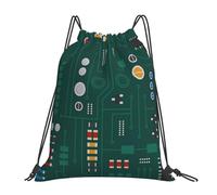 Sac à dos de sport à cordon avec circuit électronique et diodes, résistant à l'eau, pour femmes et hommes