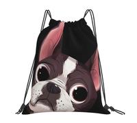 Sac à dos de sport à cordon Boston Terrier Nature, résistant à l'eau, pour femmes et hommes