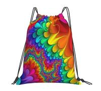 Sac à dos de sport à cordon de serrage de couleur vive, sac de sport résistant à l'eau pour femmes et hommes