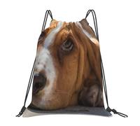 Sac à dos de sport à cordon de serrage pour Basset Hound, résistant à l'eau, pour femmes et hommes
