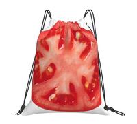 Sac à dos de sport à cordon de serrage, résistant à l'eau, motif tranche de tomate, pour femmes et hommes