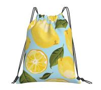 Sac à dos de sport à cordon de serrage Yellow Lemon The Arts, résistant à l'eau, pour femmes et hommes