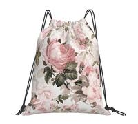 Sac à dos de sport à cordon, style vintage shabby chic, rose sépia, résistant à l'eau, pour homme et femme