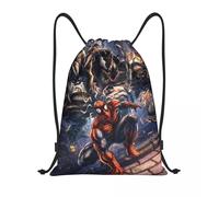 Sac à dos de sport léger et personnalise avec cordon de serrage Spider-Man Venom pour homme et femme Noir