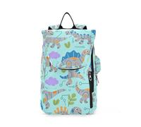 Sac à dos de tennis et badminton résistant à l'eau - Motif robot de dessin animé - Dinosaure gris et bleu - 3 raquettes - Sac de badminton pour adolescent, garçon, fille, homme et femme