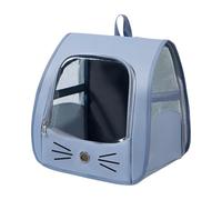 Sac à Dos de Transport Grande capacité pour Chats, Chiens et Lapins, Bleu Ciel Portable, Maille Respirante, fenêtre Transparente, Fermeture éclair Solide, 35 x 25 x 35 cm, Voyages et vétérinaire