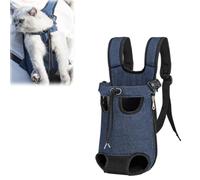 Sac à dos de transport portable réglable pour chiens de petite et moyenne taille, chats, chiots, sac de transport sur le devant pour la randonnée, le cyclisme (L)