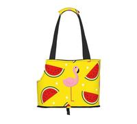 Sac à dos de transport pour animal domestique Motif flamant rose et pastèque