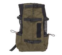 Sac à dos de transport pour animal domestique, sac à dos pour chien, matériau en nylon avec maille respirante, bande réfléchissante, boucle de sifflet d'urgence, boucle de sécurité, espace de jambe
