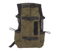 Sac à Dos de Transport pour Animaux de Compagnie, en Nylon, Maille Respirante, Portable, pour Chat, Voyage en Plein air, Cyclisme, avec Bande réfléchissante et sifflet d'urgence (Vert Herbe)