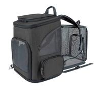 Sac à Dos de Transport pour Animaux de Compagnie, Extensible, pour Chien et Chat, Respirant et Pliable, Sac à Dos de Voyage pour Animaux de Petite et Moyenne Taille jusqu'à 18 LB, (Noire)