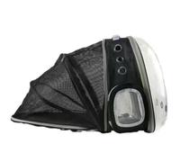 Sac à Dos de Transport pour Animaux, Extensible et Portable, avec fenêtre latérale Transparente, pour Animaux jusqu'à 7,5 kg-Black||42 * 33 * 28cm