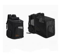 Sac à Dos de Transport pour Animaux, Pliable et homologué pour Le Transport aérien, pour Chats et Petits Chiens, ventilé et Extensible, capacité de 6 kg-Black||33cm*26cm*40cm