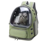 Sac à Dos de Transport pour Chat 3D, Grand, Respirant, Ergonomique, avec Sangle réglable, résistant à l'eau, pour Les Voyages, Le Shopping, chez Le vétérinaire, Vert armée