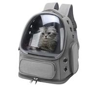Sac à Dos de Transport pour Chat 3D, Grand, Respirant, Ergonomique, avec Sangle réglable, résistant à l'eau, pour Les Voyages, Les Courses, chez Le vétérinaire, Gris