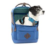 Sac à Dos de Transport pour Chien et Chat Kurgo Nomad, Attache de sécurité intérieure, Fond étanche, Double poignées de Transport, pour Animaux jusqu'à 6.8 kg - Bleu