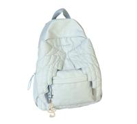 Sac à dos de transport quotidien avec accent matelassé sur le devant, disposition de poche prête à l'école, supports de poignée supérieure, pendentif breloque, bleu, One Size, Beauté de masse
