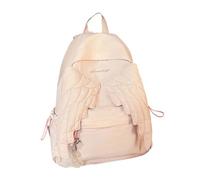 Sac à dos de transport quotidien avec accent matelassé sur le devant, disposition de poche prête à l'école, supports de poignée supérieure, pendentif breloque, rose, One Size, Beauté de masse