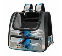 Sac à dos de transport respirant avec motif violon et fromage - Sac de voyage léger pour chatons, petits chiens et chiots | Approuvé par les compagnies aériennes, design anti-évasion