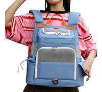 Sac à dos de transport respirant et léger de grande capacité pour chien | Sac de voyage avant pour chien, chiot, lapin, voyage, randonnée, camping, sortie, voiture, vélo, avion, compagnie aérienne