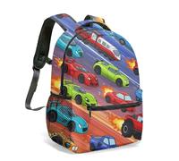 Sac à dos de transport vibrant de 40,6 cm - Illustration plate - Motif voitures, trains, avions, 12, L, Décontracté