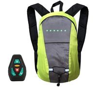 Sac à dos de vélo avec indicateur LED, télécommande sans fil Rechargeable par USB, sac à dos pour Sports, Jaune