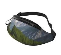 Sac À Dos De Voyage Chevaux Au Pâturage En Montagne Loisir Sac À Dos De Randonnée Réglable Waist Pack Pour Balade Outdoor Running 14X35Cm