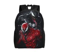 Sac à dos de voyage, de camping, de travail, VENOM, pour femmes et hommes, idéal pour la journée, tendance, style anime, pour ordinateur - LDYH14 Noir