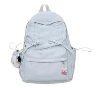 Sac à dos de voyage de style japonais pour filles, sac à dos décontracté, grande capacité, sac d'école pour tous les jours, jolis nœuds, grande capacité, bleu, One Size