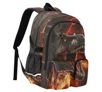 Sac à dos de voyage dinosaure à ouverture ouverte pour ordinateur portable de 14 pouces Sac d'école robuste Sac à dos d'école sac à livres