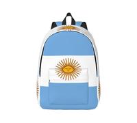 Sac à dos de voyage en toile avec motif drapeau argentin pour ordinateur portable, protection contre l'eau et sangles ergonomiques pour le travail d'affaires pour l'université, Noir , S