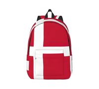 Sac à dos de voyage en toile avec motif drapeau danois pour ordinateur portable, protection contre l'eau et sangles ergonomiques pour le travail d'affaires pour l'université, Noir , M