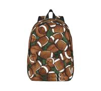 Sac à dos de voyage en toile verte pour ordinateur portable, protection contre l'eau et sangles ergonomiques pour le travail d'affaires pour l'université, Noir , S