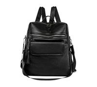 Sac à dos de voyage - Grand sac;s tendance en PU avec pendentif à fermeture éclair et pompon, à bandoulière polyvalent pour les déplacements | Saces fourre-tout spacieux pour livres, cosmétiques, télé