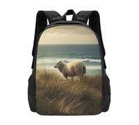 Sac à dos de voyage grande capacité pour ordinateur portable, motif mouton mangeant de l'herbe, sac à dos pour le travail et la randonnée
