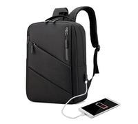 Sac à Dos de Voyage Hommes, Vols Bagages à Main Approuvés | Résistant à l'eau Avec Port de Charge USB Extérieur, Sport, Décontracté, Sac à Dos de Journée, Cartable, Femmes et Hommes, Noir, verwijzen