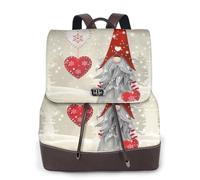 Sac à dos de voyage imperméable en cuir PU avec rabat imprimé Merry Christmas pour femme, Noir , Taille unique
