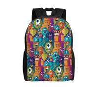 Sac à dos de voyage imprimé en 3D de l'anime Monsters University - SYS462 Noir