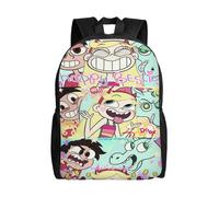 Sac à dos de voyage imprimé en 3D, motif dessin animé Star vs. les Forces du Mal, idéal pour les loisirs ou les voyages - SYS516 Noir