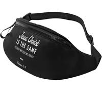 Sac À Dos De Voyage Jésus-Christ Est Le Même Hier Et Pour Toujours Christianisme Portable Sac De Taille Unisexe Sacoche De Ceinture Pour Homme Vacances Outdoor 14X35Cm