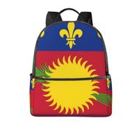 Sac à dos de voyage léger avec housse pour ordinateur portable Motif drapeau de la Guadeloupe