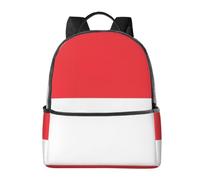 Sac à dos de voyage léger avec housse pour ordinateur portable Motif drapeau de l'Indonésie | Bretelles rembourrées confortables. Plusieurs poches. Idéal pour un usage quotidien.
