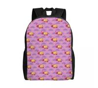 Sac à dos de voyage Mugman Cuphead pour homme et femme, idéal pour le camping, le travail, la journée ou le quotidien, style décontracté, idéal pour les carnets de notes, avec dess Noir