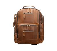 Sac à Dos de Voyage Multifonction en Cuir rétro avec Une Valise en Cuir Crazy Horse, Grand capacité, Sac pour Ordinateur pour Hommes,Retro Brown